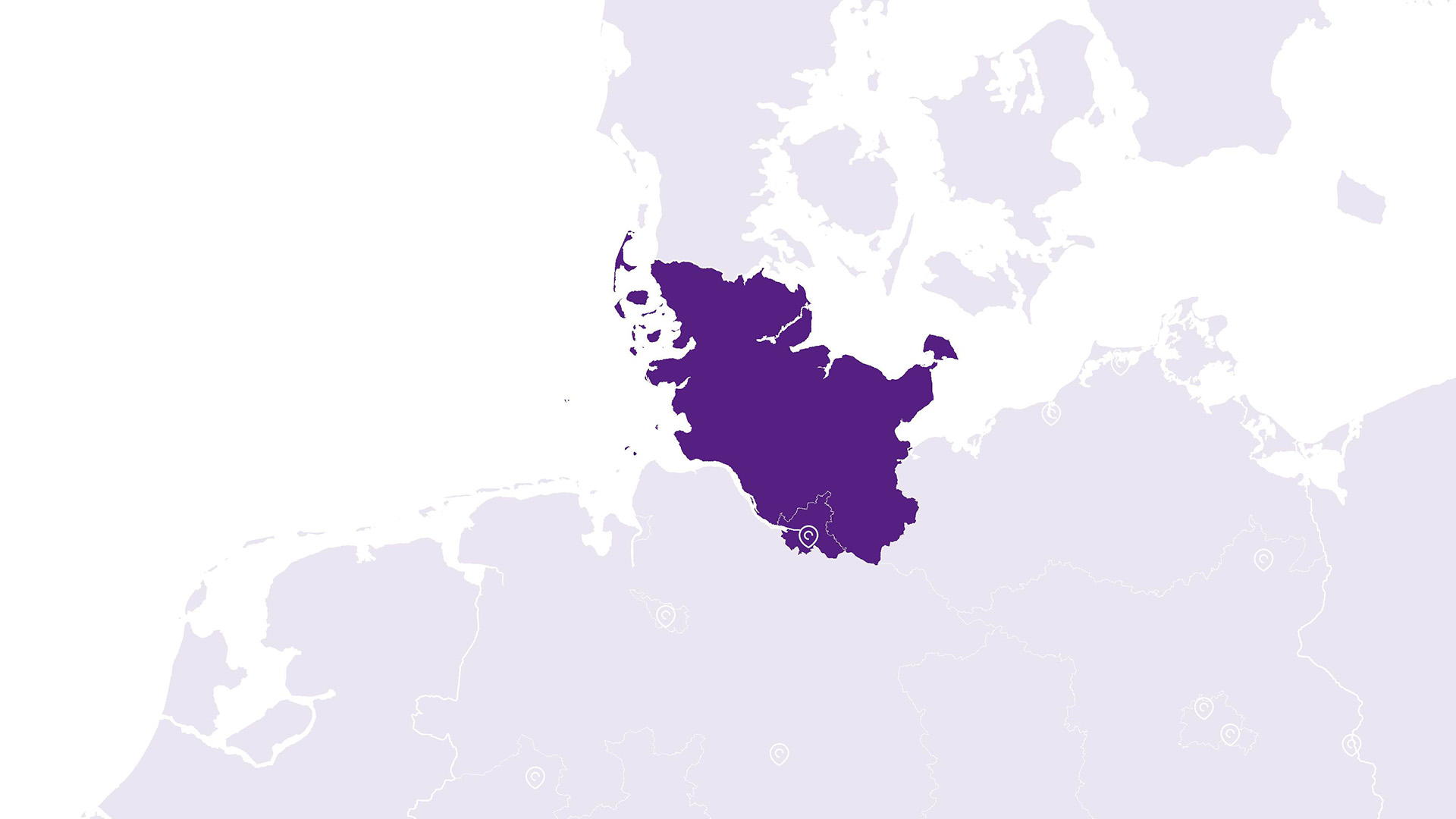 Landkarte Schleswig Holstein