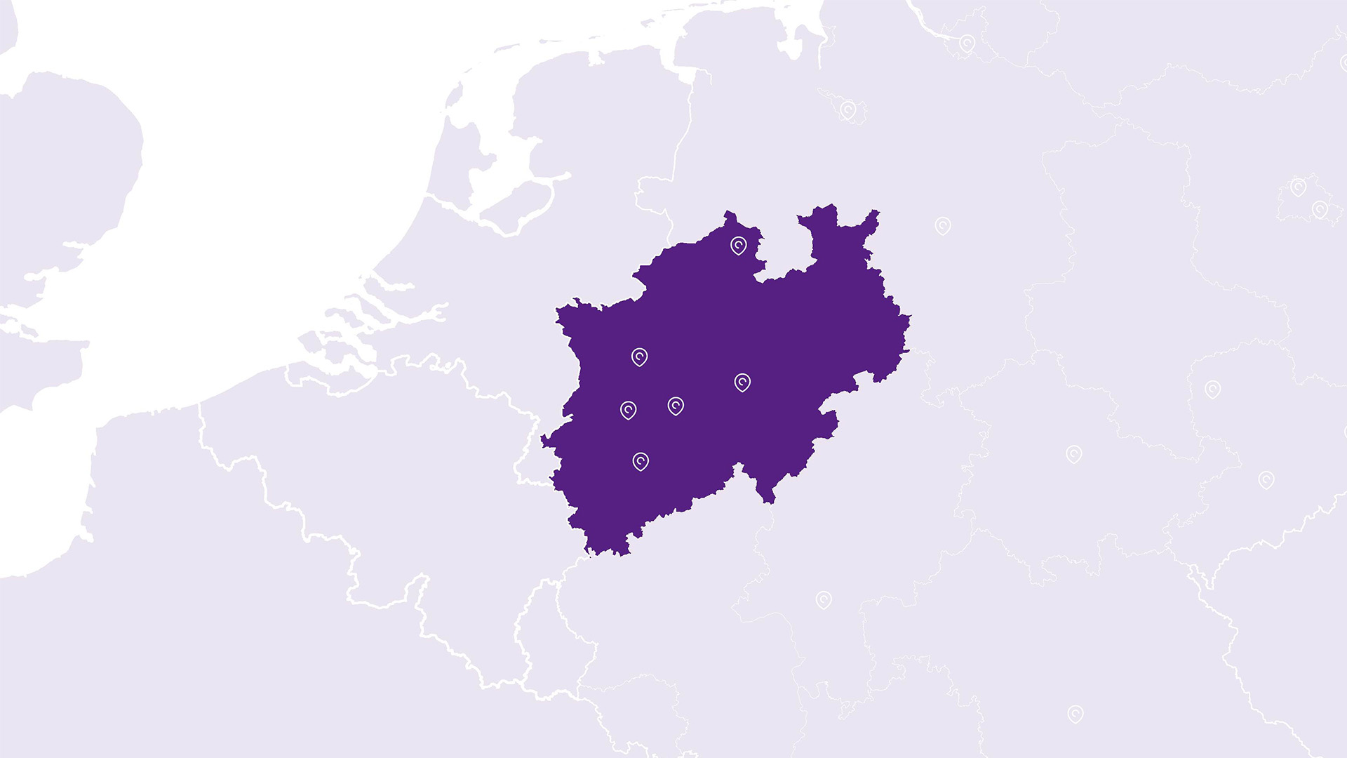 Landkarte Nordrhein Westfalen