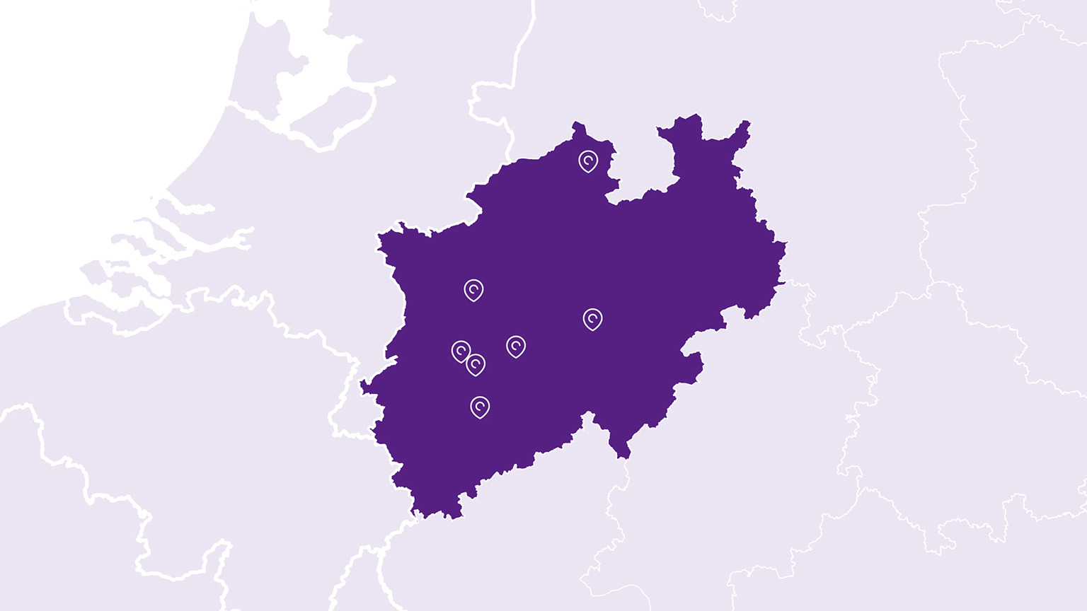 Landkarte Nordrhein Westfalen