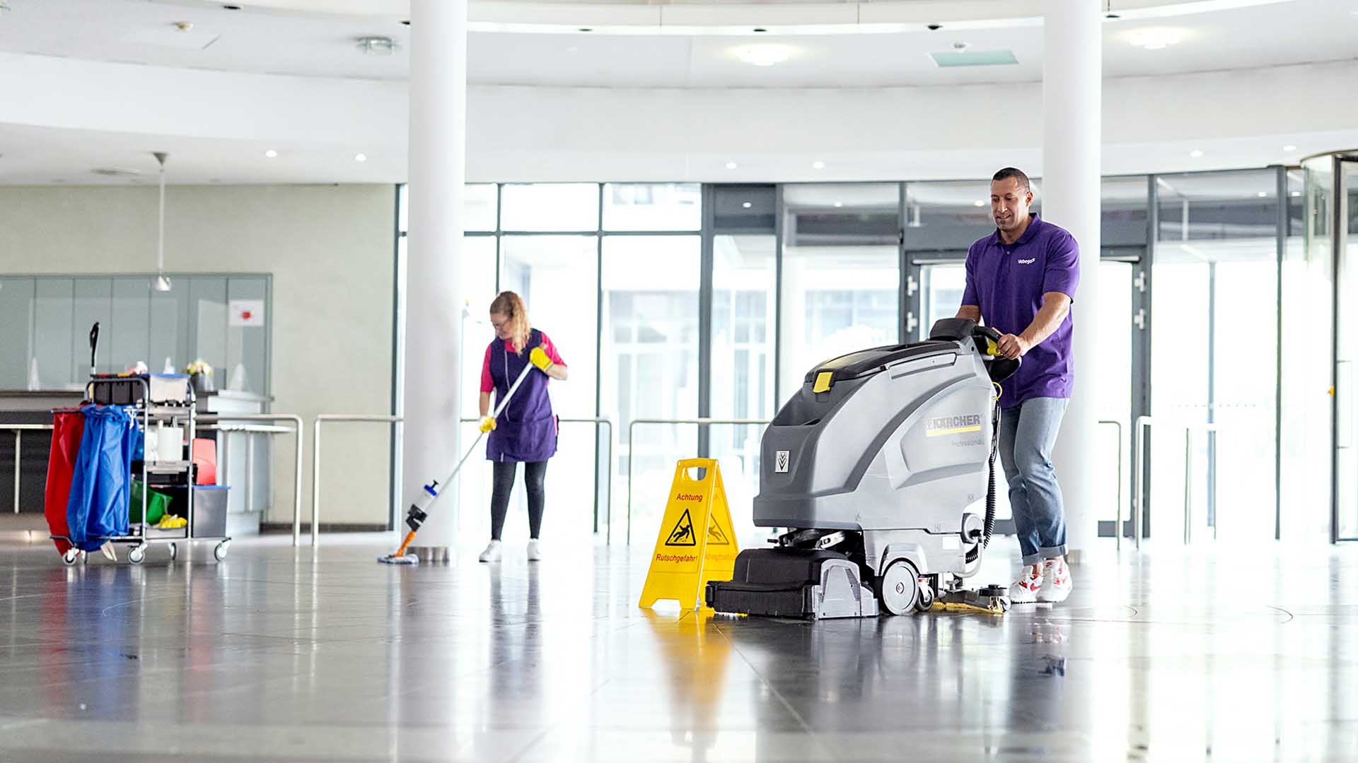 Reinigungskräfte Empfang Maschine