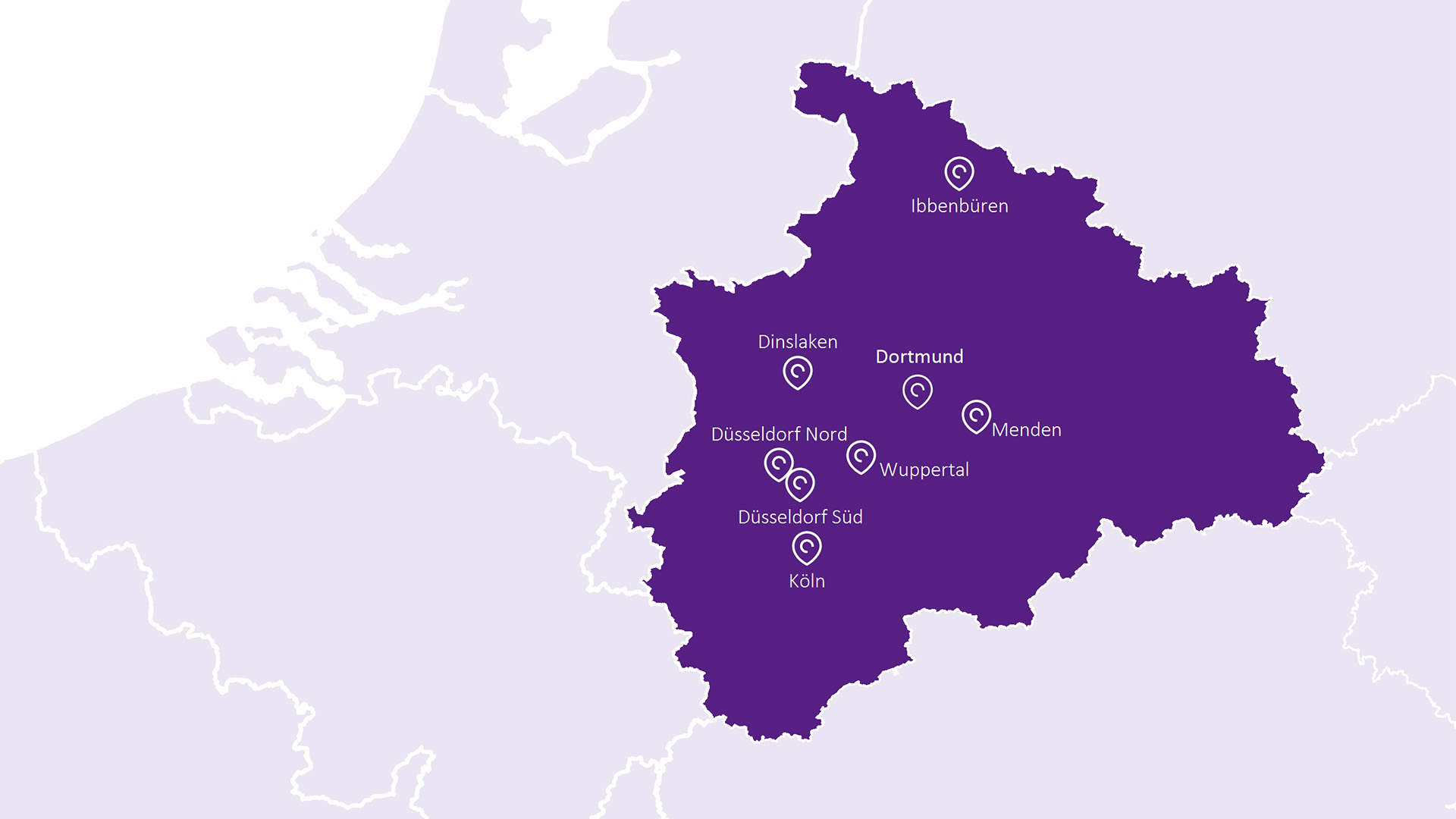 Landkarte Region West