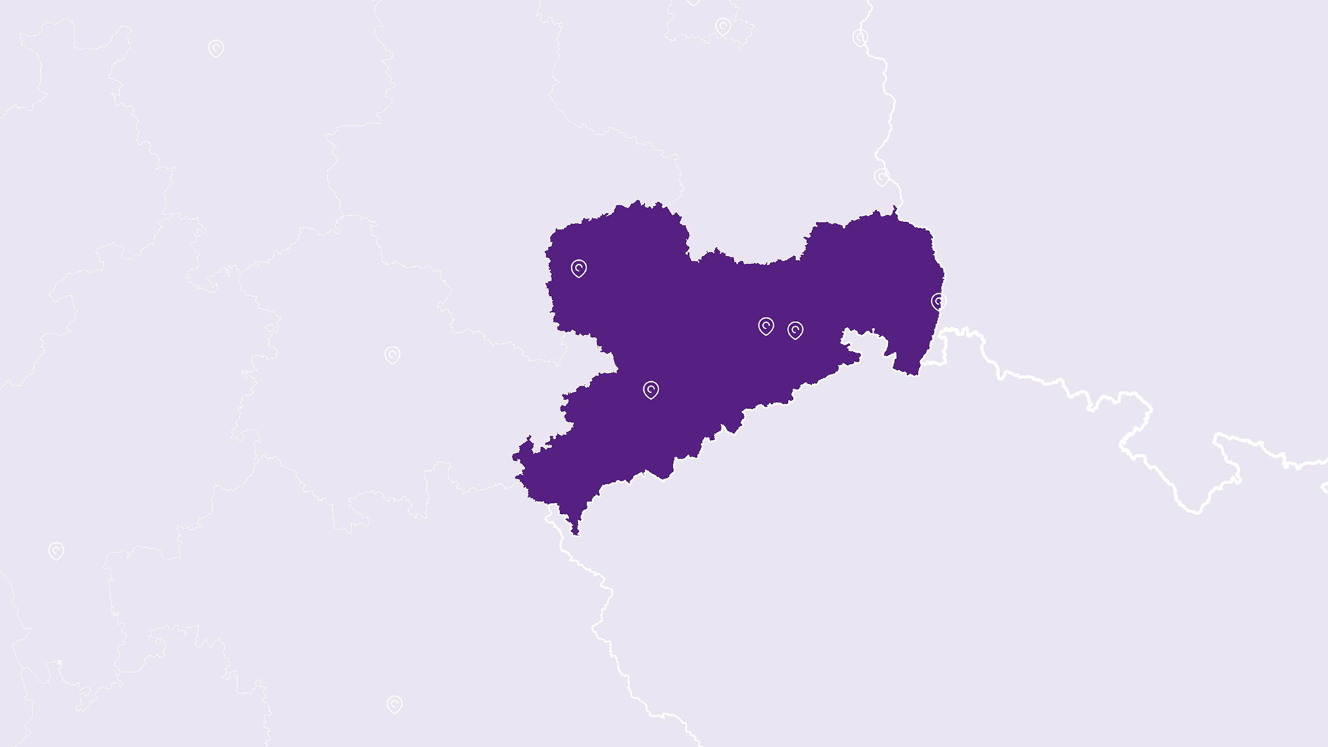 Landkarte Sachsen